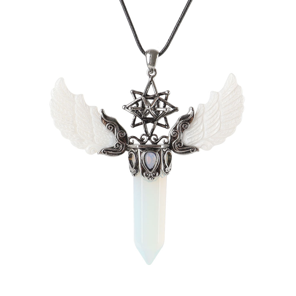 ATELIER-TIBET – Pendentif Aile Vintage en Cristal Naturel