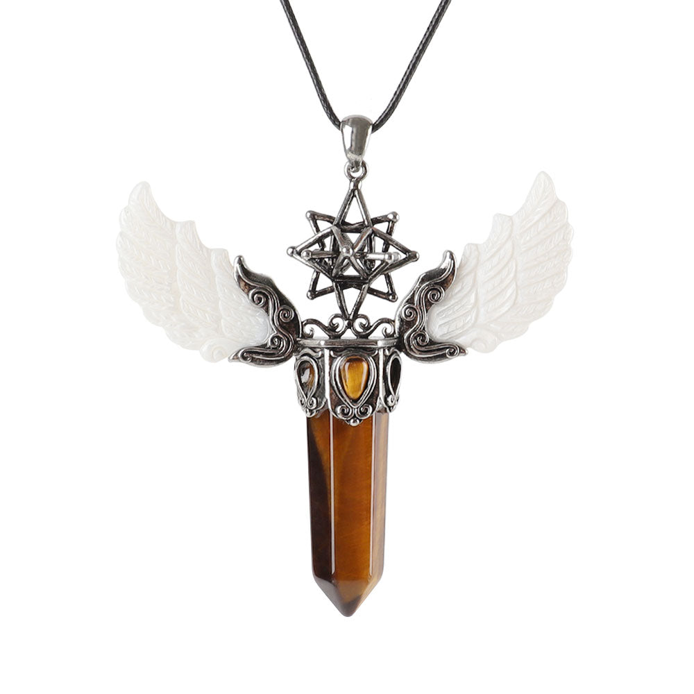 ATELIER-TIBET – Pendentif Aile Vintage en Cristal Naturel