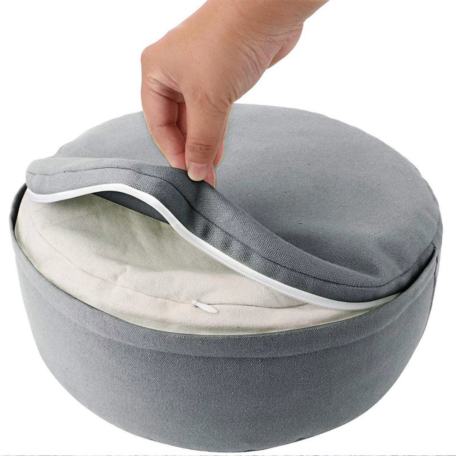 ATELIER-TIBET Zafu Gris Moderne – Coussin de Méditation & Assise Confortable